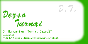 dezso turnai business card